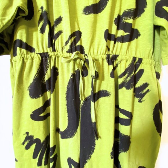 Green Smudge Jumpsuit - ASOS Curve Jersey Dolman Sleeve - Plus Size Romper - Picture 7 of 11